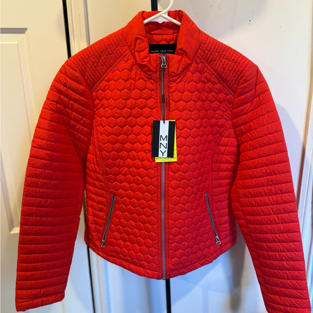 Marc New York Red Quilted Puffer Jacket